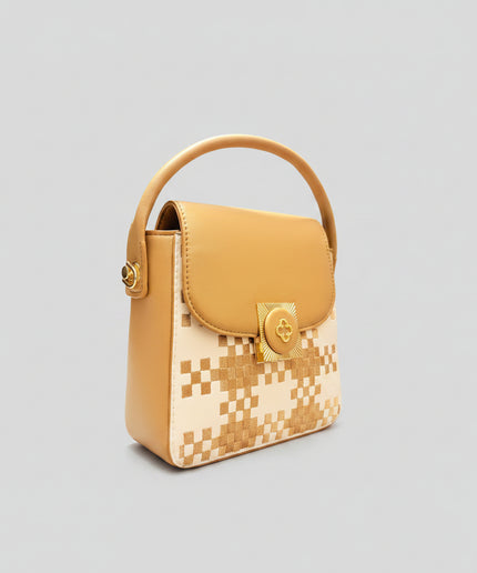 Petit sac à motif brodé - Marron