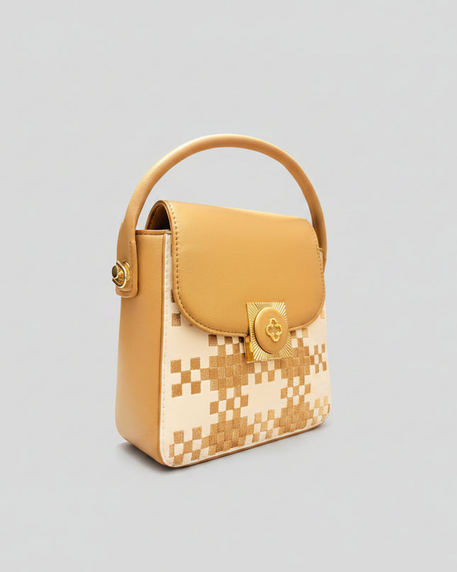 Petit sac à motif brodé - Marron