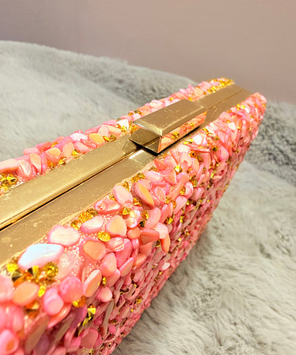 Pochette de soirée élégante - Rose clair