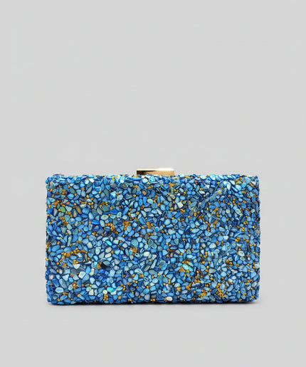 Pochette de soirée élégante - Bleu roi