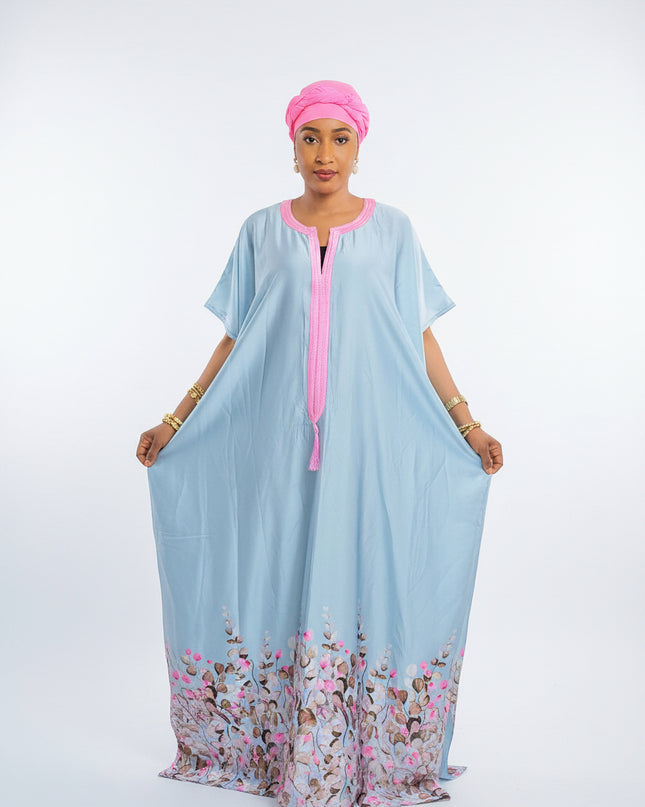 Robe en soie digitale - Gris