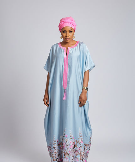 Robe en soie digitale - Gris