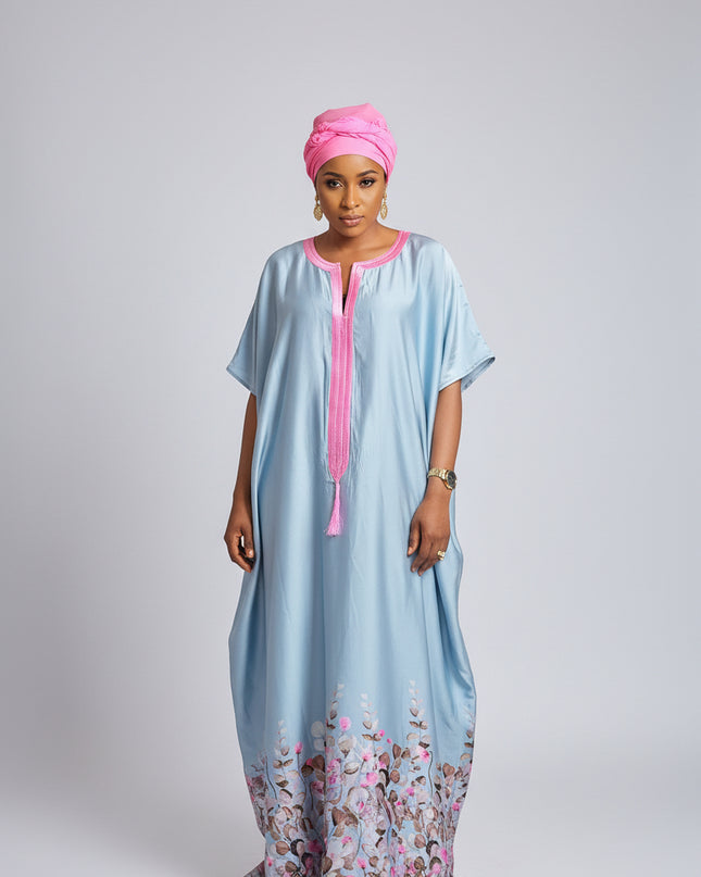 Robe en soie digitale - Gris