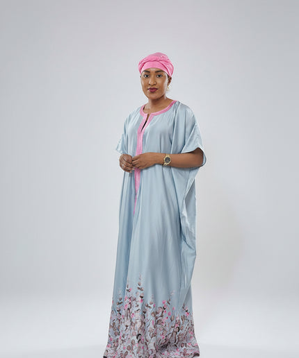 Robe en soie digitale - Gris