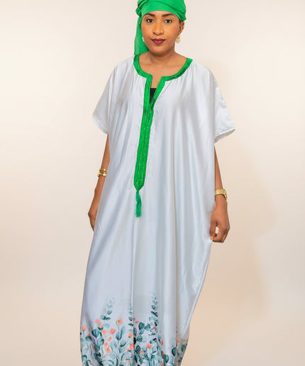 Robe en soie digitale - Vert