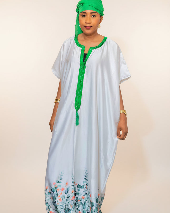 Robe en soie digitale - Vert