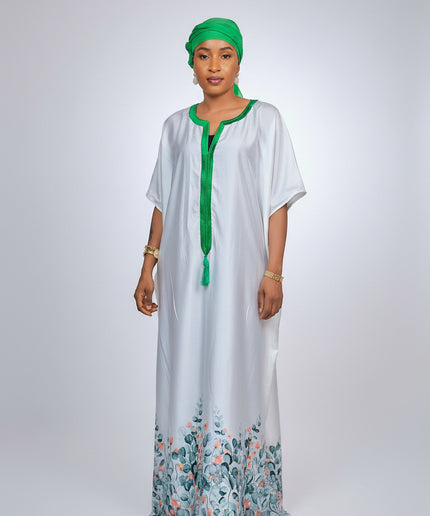 Robe en soie digitale - Vert