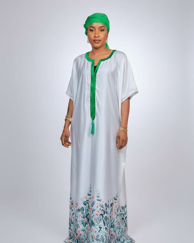 Robe en soie digitale - Vert