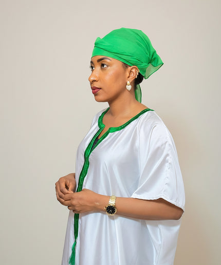 Robe en soie digitale - Vert