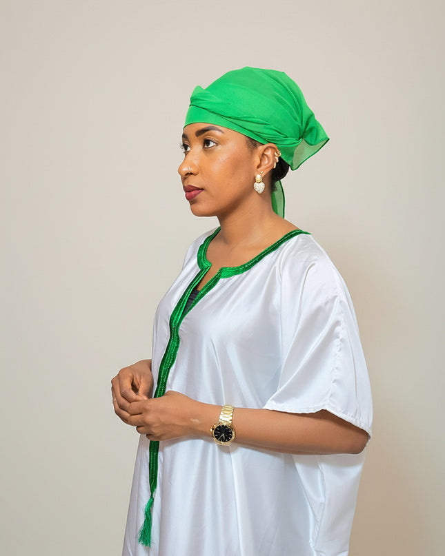 Robe en soie digitale - Vert