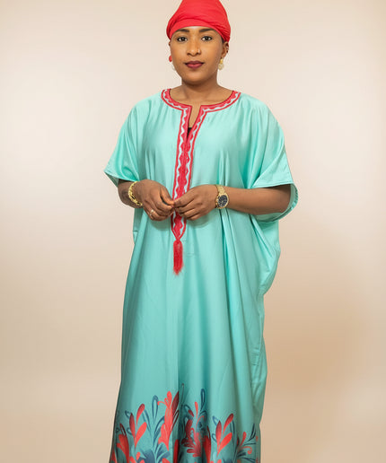 Robe en soie digitale - Rouge
