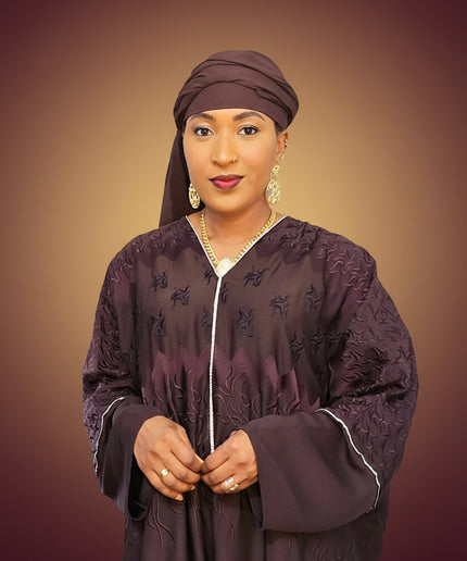 Abaya dubai selza brodée - Marron