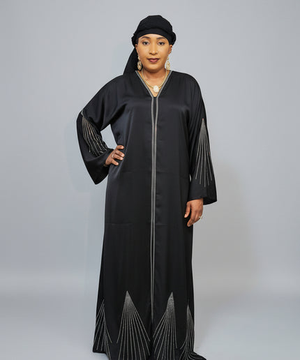 Abaya Naima Ouverte - Noir