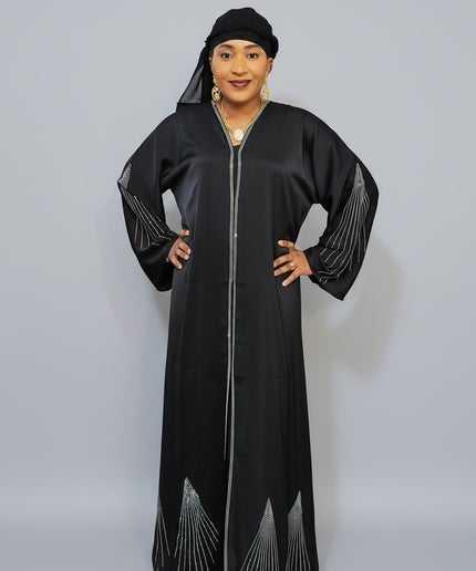 Abaya Naima Ouverte - Noir