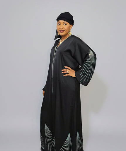 Abaya Naima Ouverte - Noir