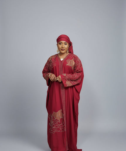 Abaya Fatou Strassée - Rouge
