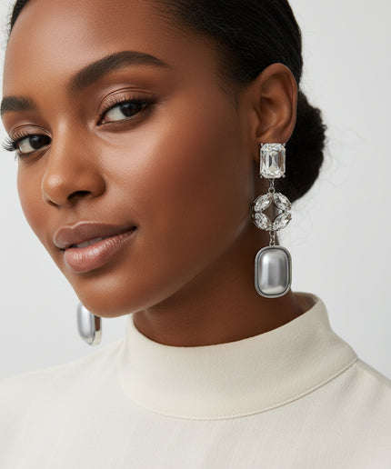 Boucles d’oreilles faiza - Gris