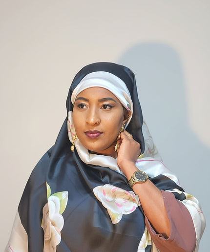 Foulard soie Aliyah - Noir