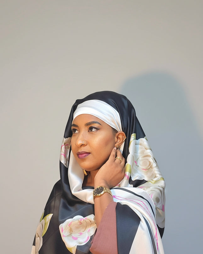 Foulard soie Aliyah - Noir