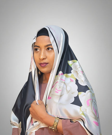 Foulard soie Aliyah - Noir
