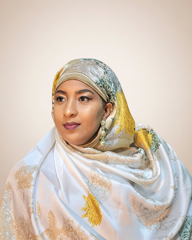 Foulard soie Aliyah - Jaune