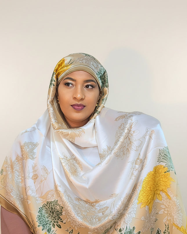 Foulard soie Aliyah - Jaune