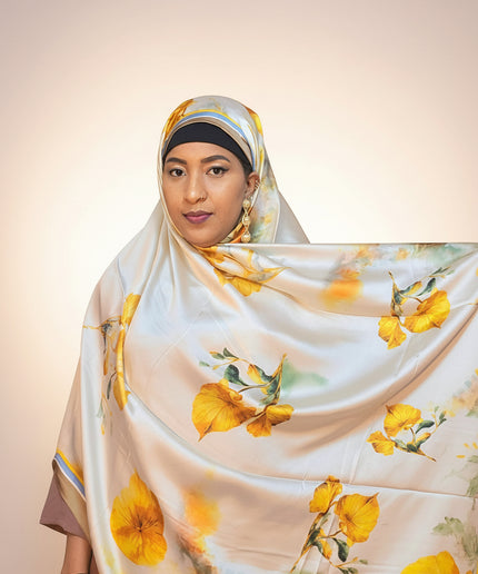 Foulard soie Aliyah - Beige
