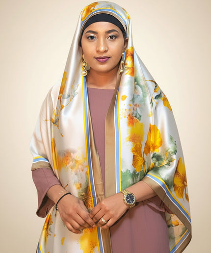 Foulard soie Aliyah - Beige