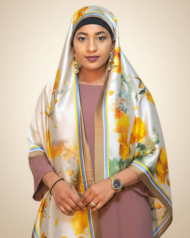 Foulard soie Aliyah - Beige
