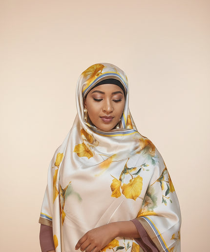 Foulard soie Aliyah - Beige