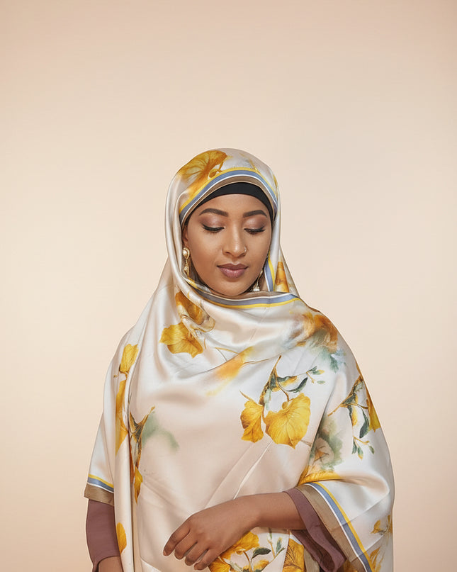 Foulard soie Aliyah - Beige