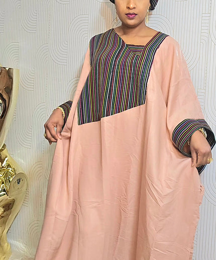 Abaya dubai double perlé - Noir