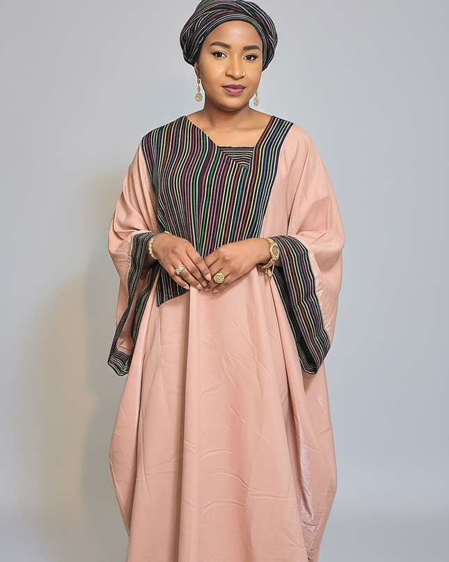Abaya dubai double perlé - Noir