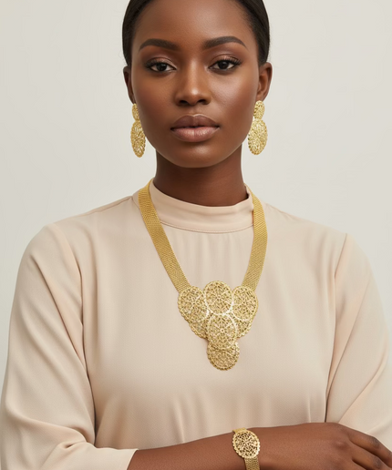 Parure amariah or plaqué 3pcs