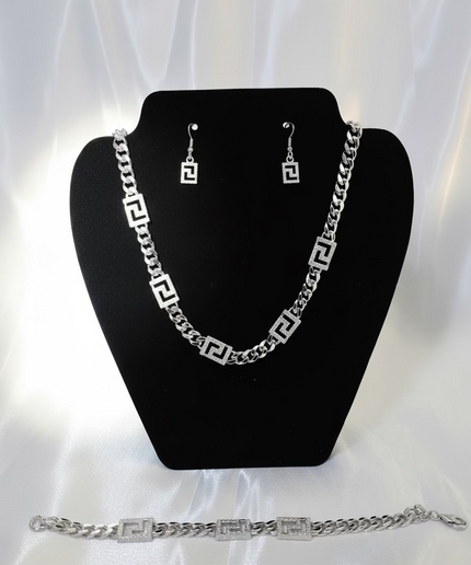 Parure argent plaqué choker