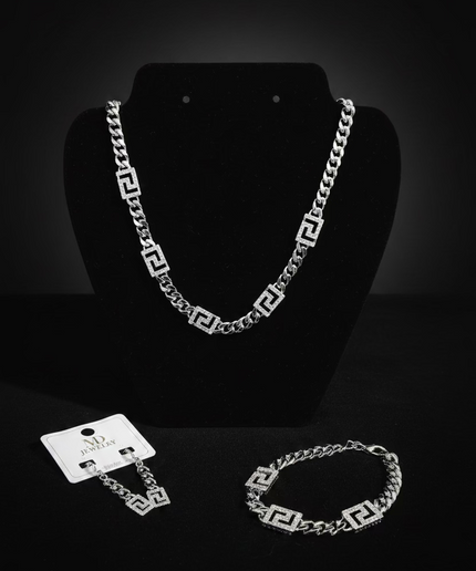 Parure argent plaqué choker