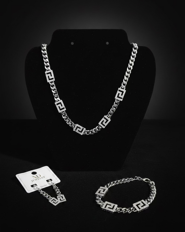 Parure argent plaqué choker