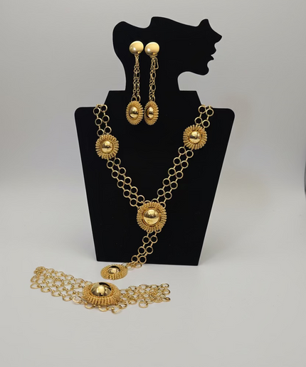 Parure lilia or plaqué 4pcs