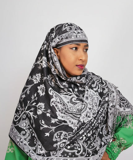 Pashmina - noir/blanc