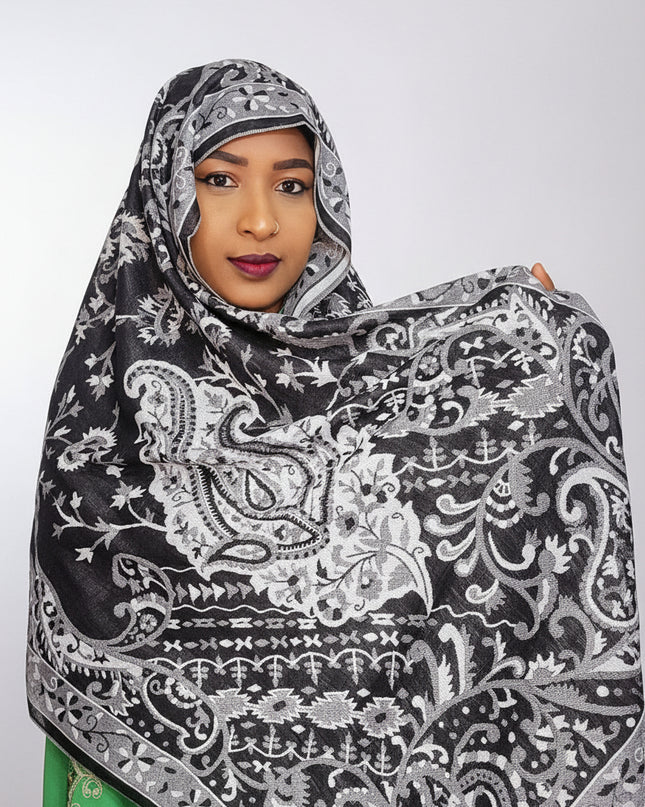 Pashmina - noir/blanc