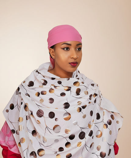 Foulard Nasma aux dots - Blanc