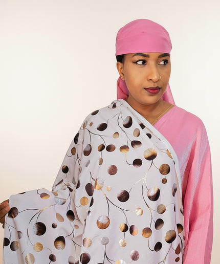 Foulard Nasma aux dots - Blanc