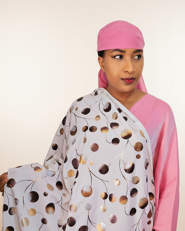Foulard Nasma aux dots - Blanc