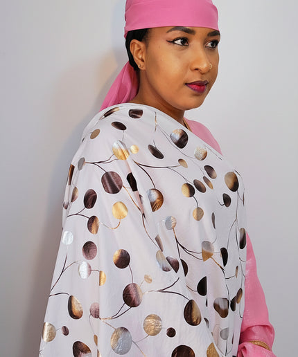 Foulard Nasma aux dots - Blanc