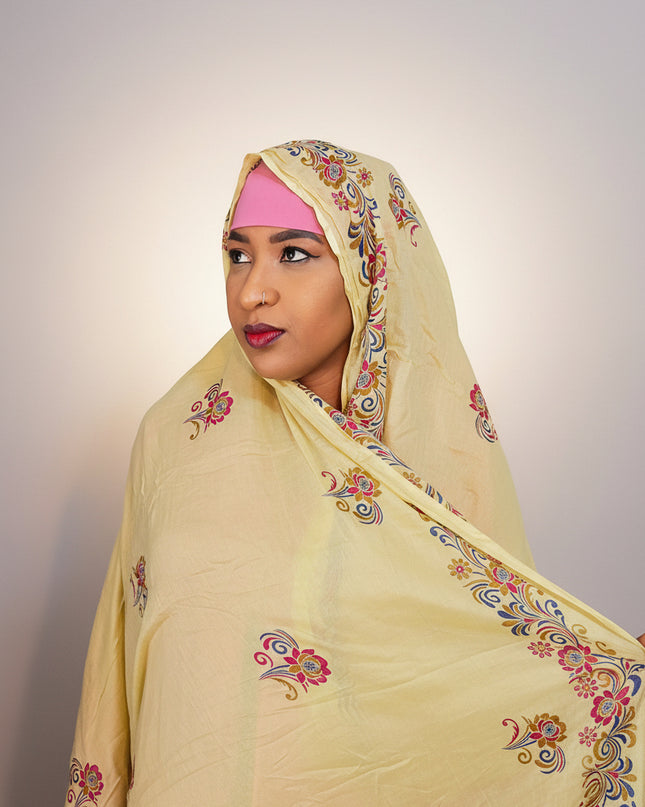 Foulard Salia aux motifs - Jaune