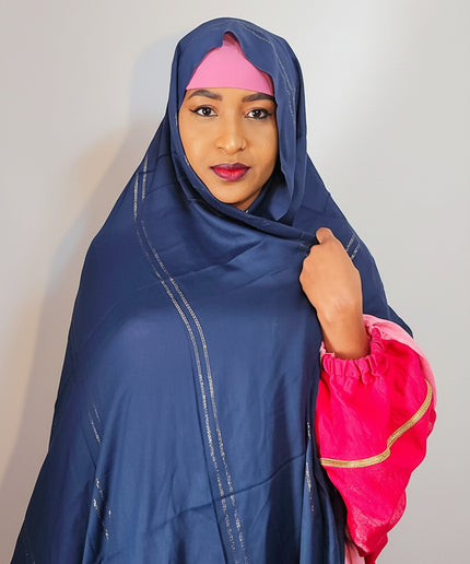 Foulard Reylia transparent - Bleu nuit