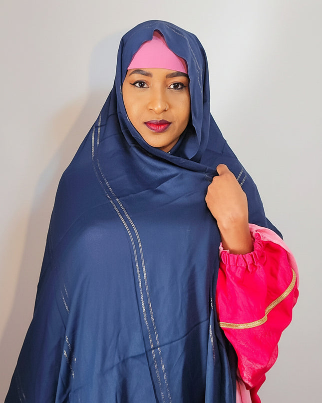 Foulard Reylia transparent - Bleu nuit