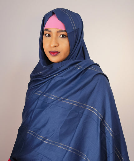 Foulard Reylia transparent - Bleu nuit