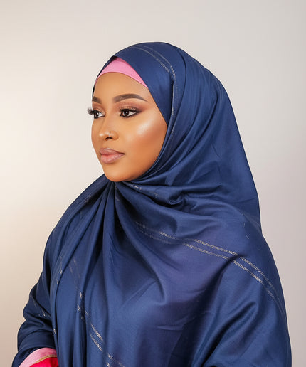 Foulard Reylia transparent - Bleu nuit