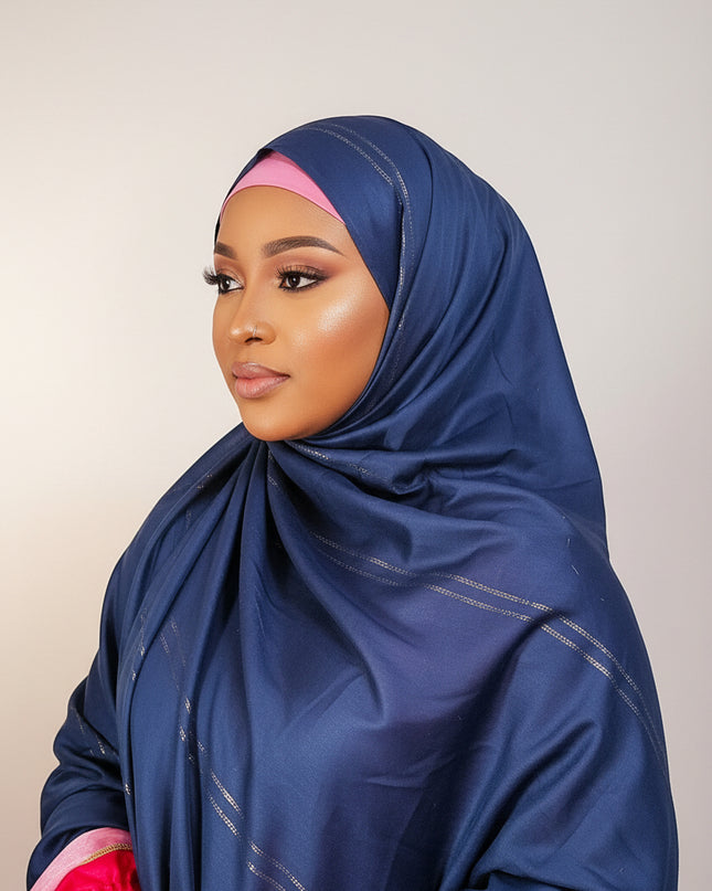 Foulard Reylia transparent - Bleu nuit
